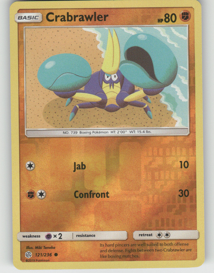Crabrawler Reverse Holo Common SM - Cosmic Eclipse 121/236 NM