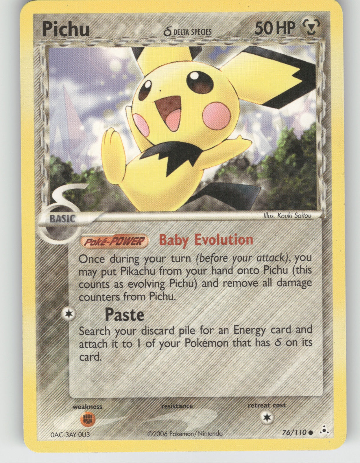 Pichu (Delta Species) Common EX Holon Phantoms 76/110 NM
