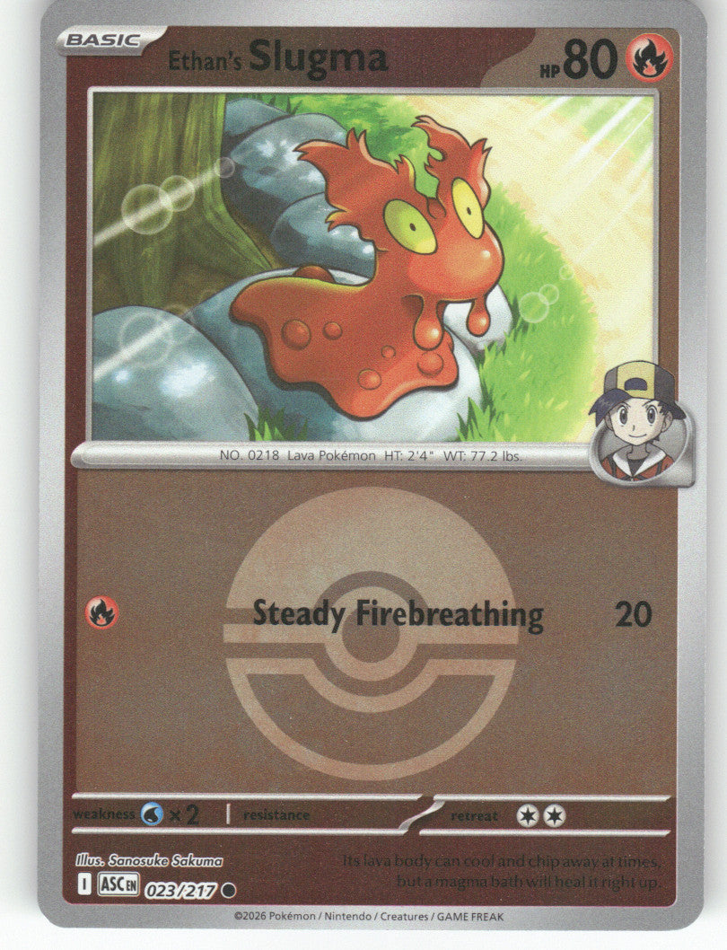 Ethan's Slugma (Poke Ball) Reverse Holo Common ME: Ascended Heroes 023/217 NM