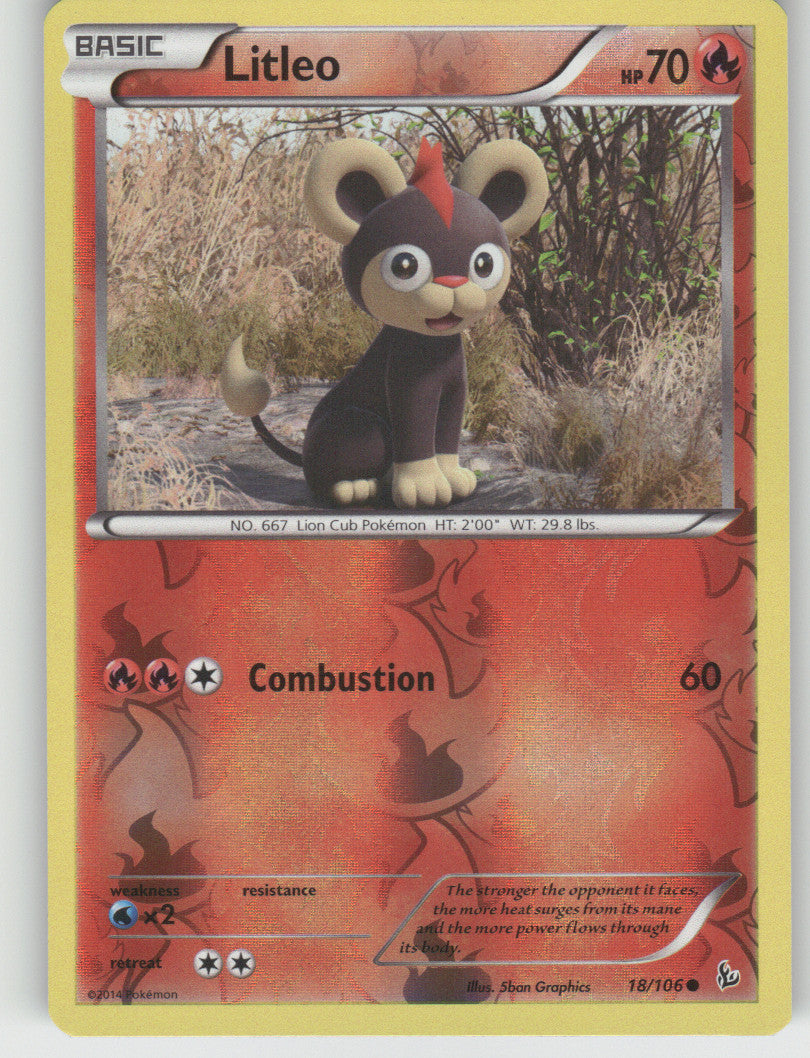 Litleo (18) Reverse Holo Common XY - Flashfire 18/106 NM