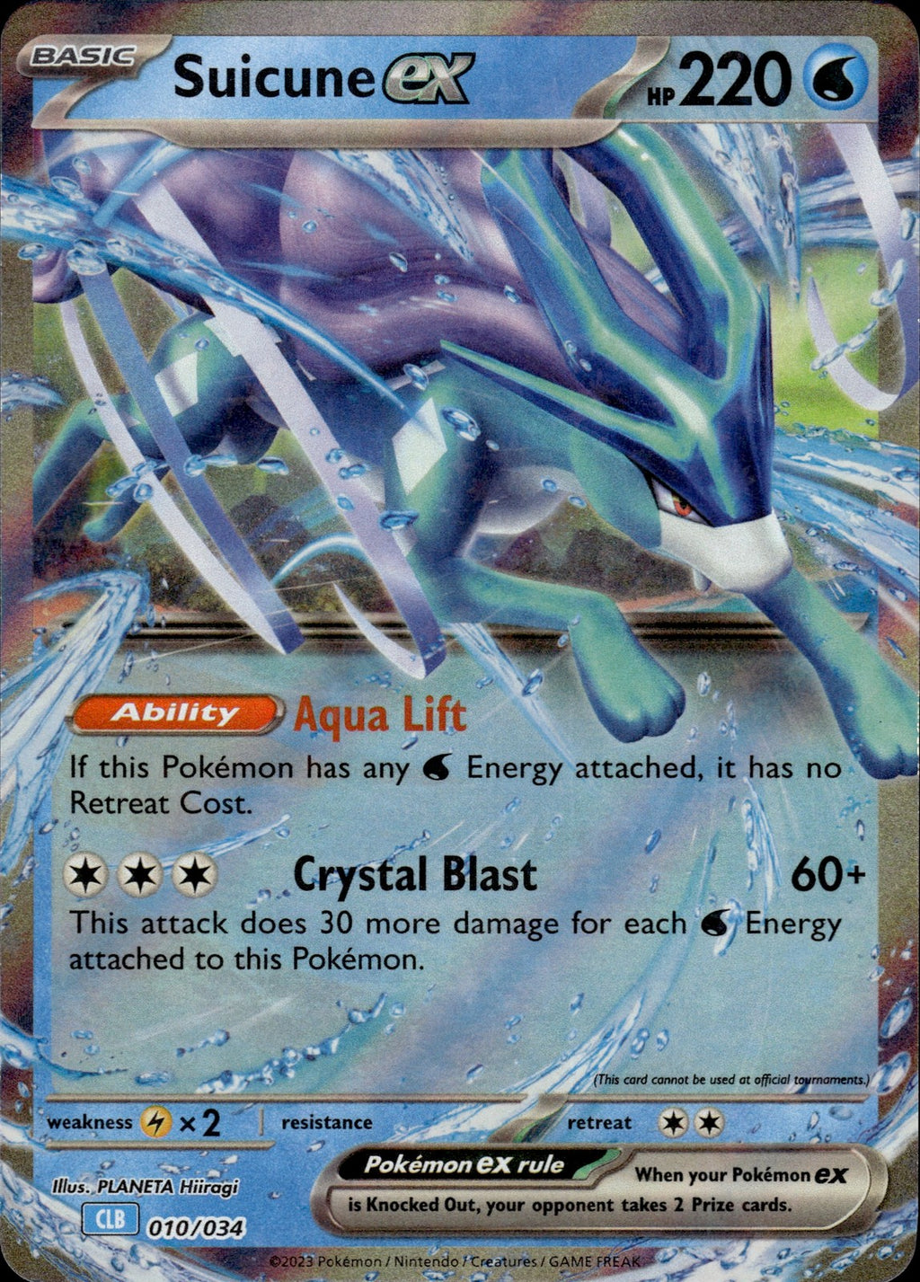 Suicune ex Holo Classic Collection Trading Card Game Classic 010/034 NM