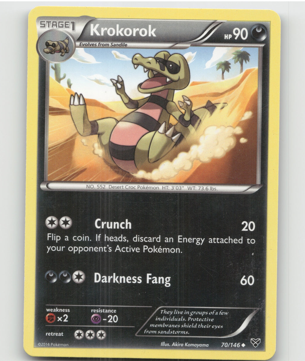 Krokorok Uncommon XY Base Set 70/146 LP