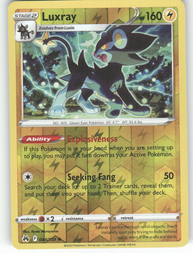 Luxray (44) Reverse Holo Rare SWSH: Crown Zenith 044/159 NM