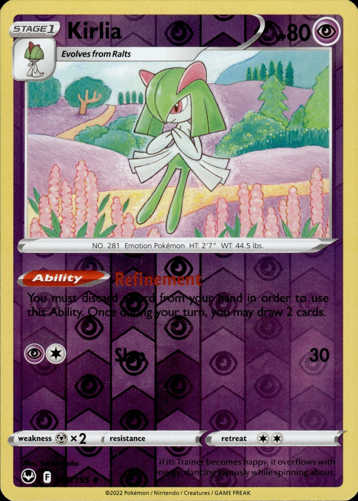Kirlia Reverse Holo Uncommon SWSH12: Silver Tempest 068/195 NM