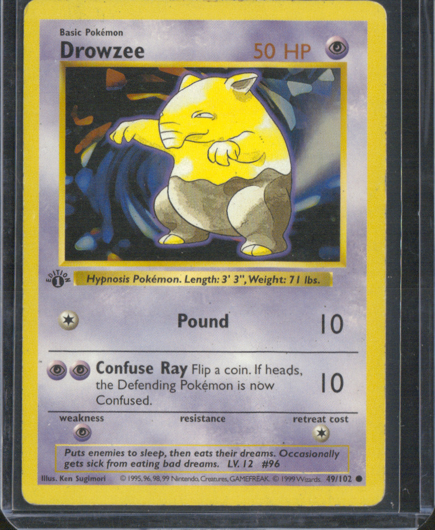 Drowzee 1st Edition Common Base Set (Shadowless) 049/102 LP