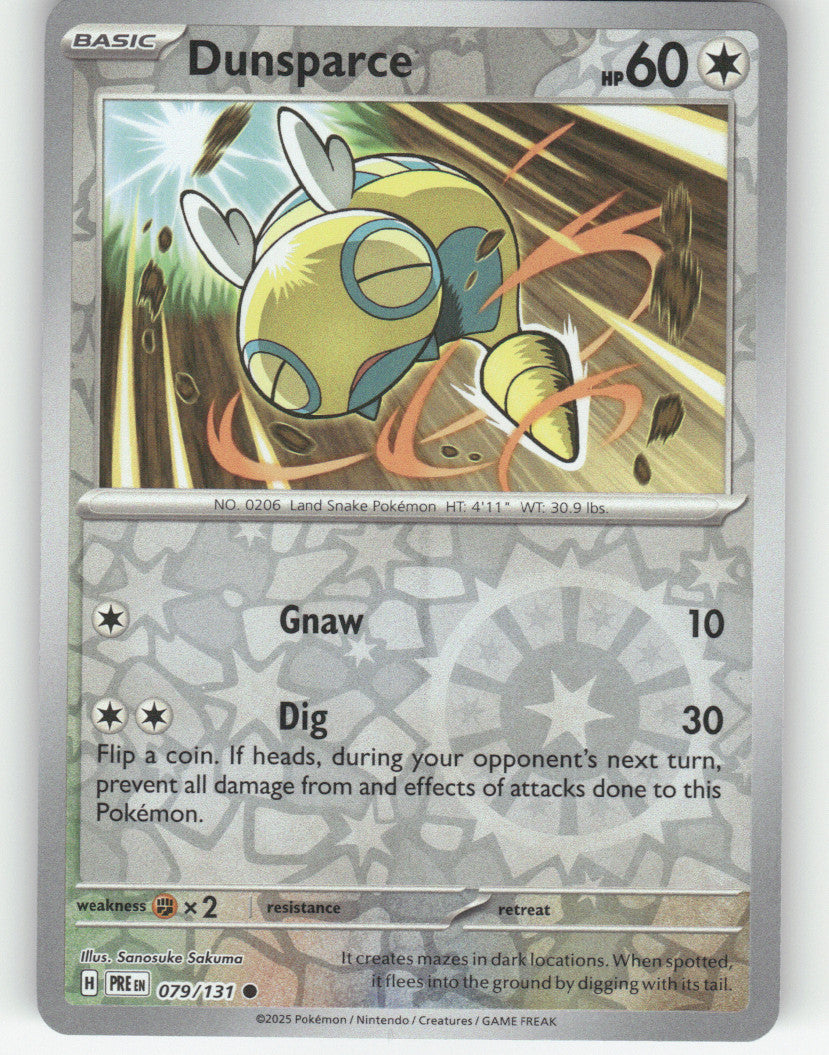 Dunsparce Reverse Holo Common SV: Prismatic Evolutions 079/131 NM