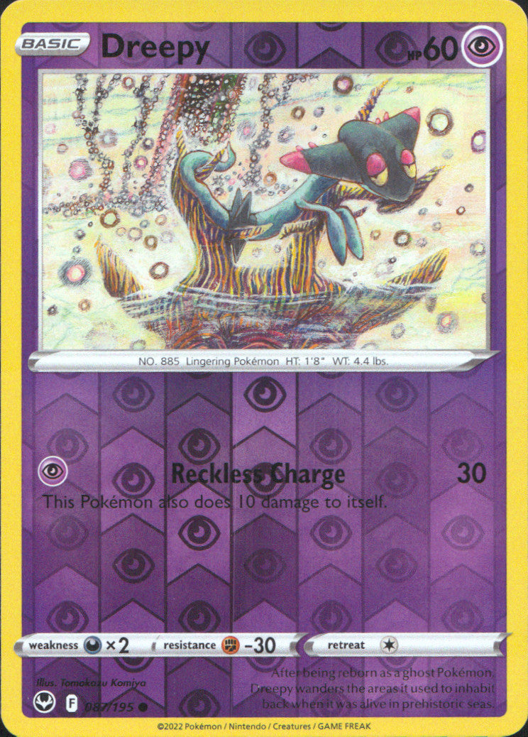 Dreepy Reverse Holo Common SWSH12: Silver Tempest 087/195 NM