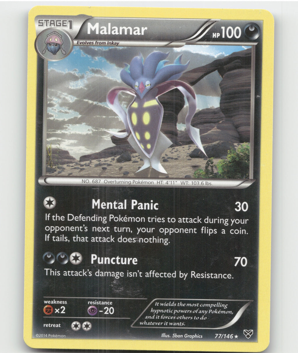 Malamar (77) Rare XY Base Set 77/146 LP