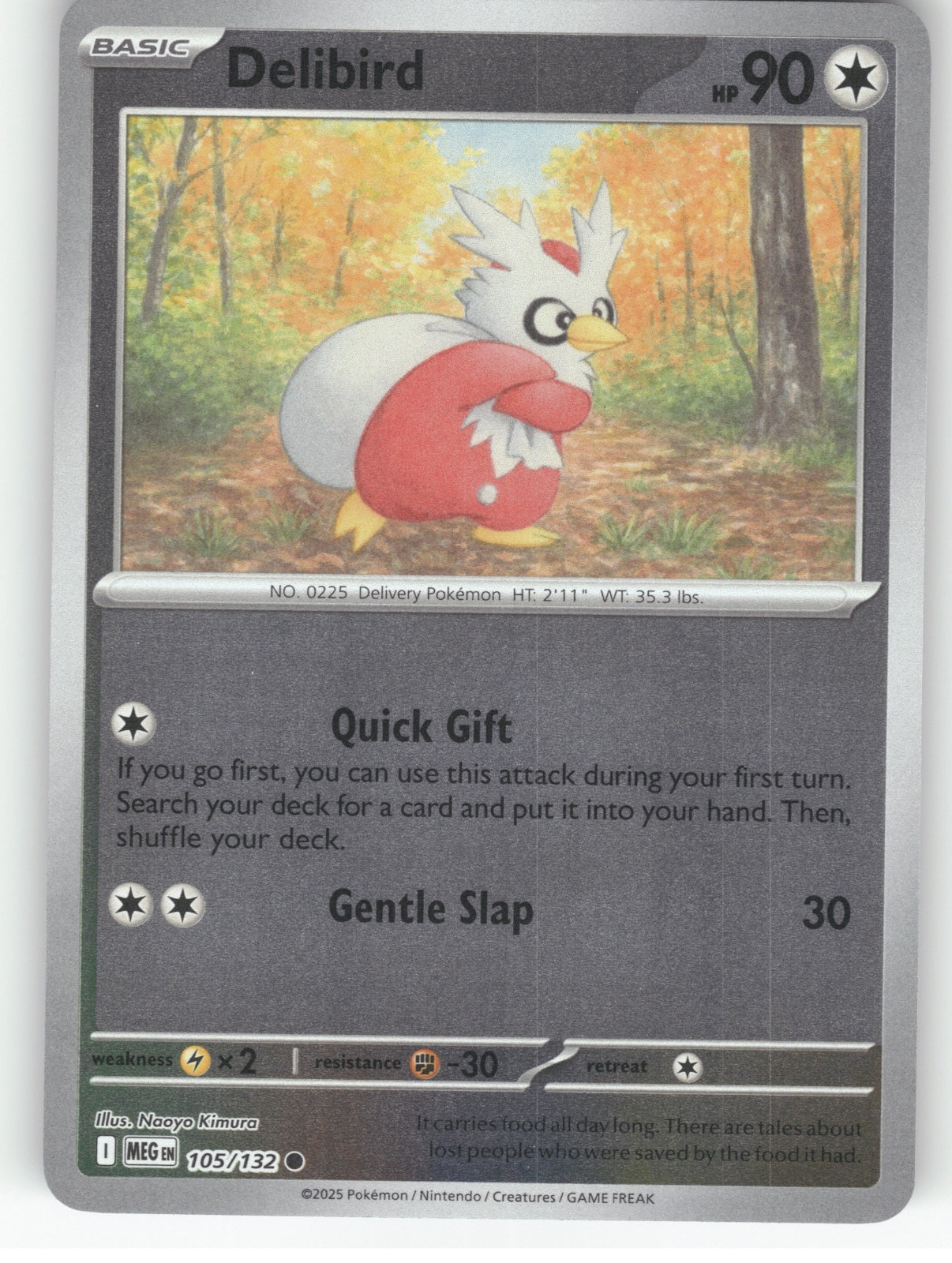 Delibird - Reverse Holo Common ME01: Mega Evolution 105/132 NM