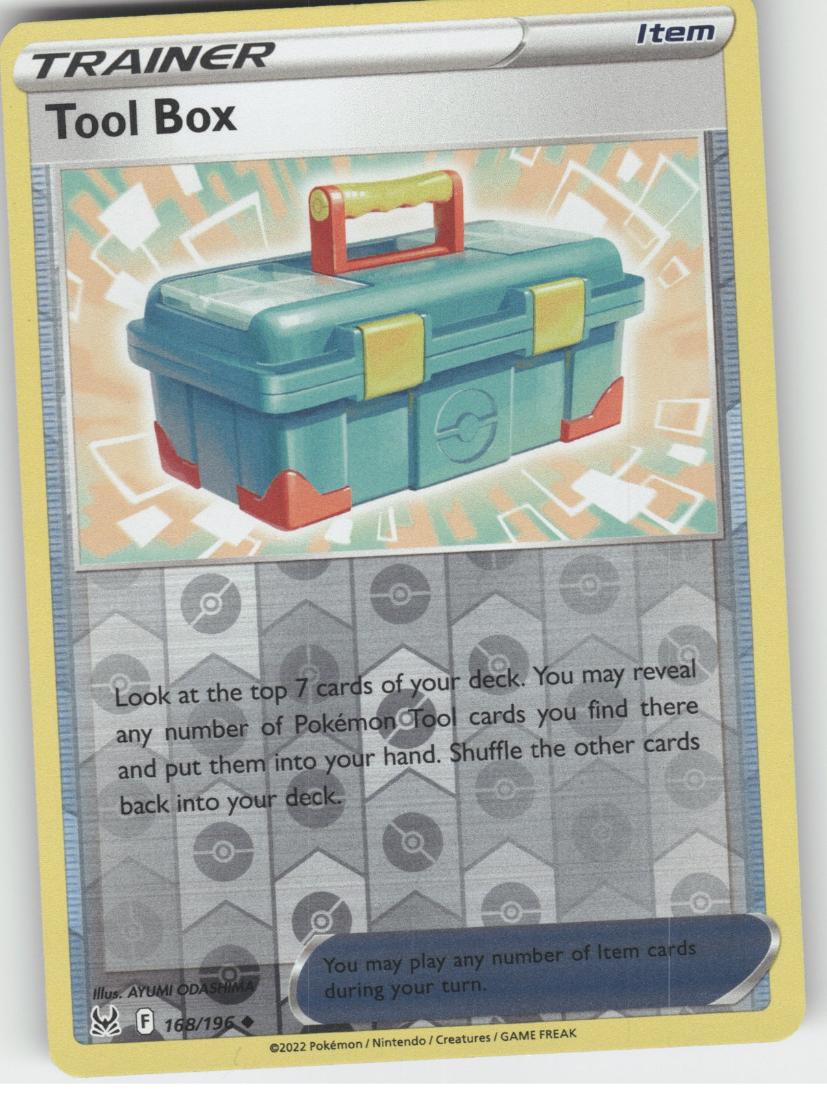 Tool Box Reverse Holo Uncommon SWSH11: Lost Origin 168/196 NM