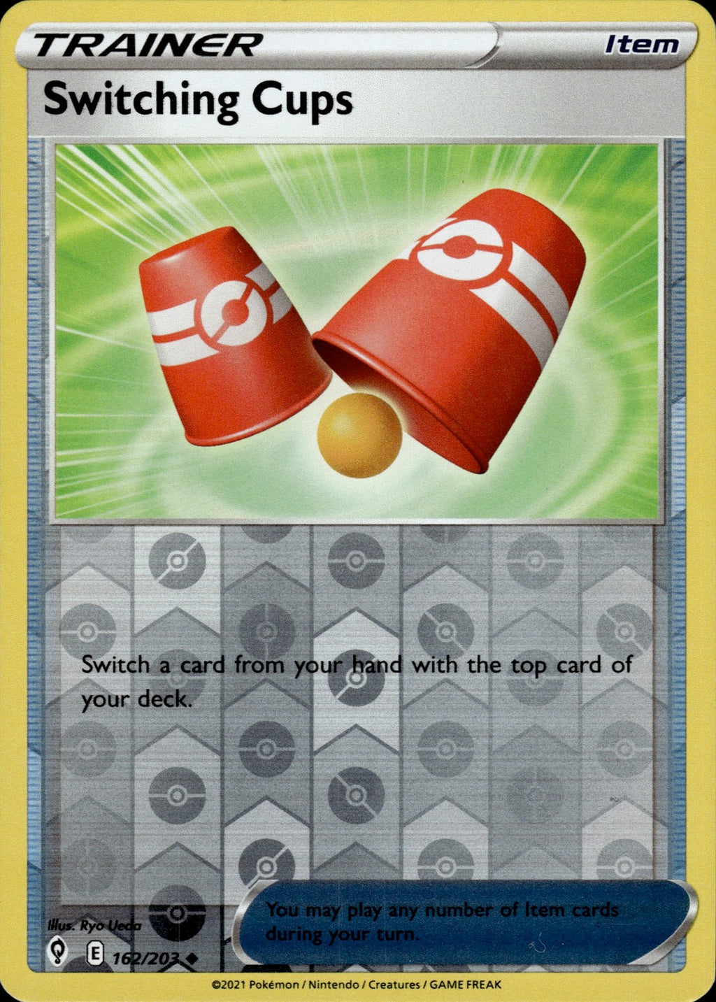 Switching Cups Reverse Holo Uncommon SWSH07: Evolving Skies 162/203 NM
