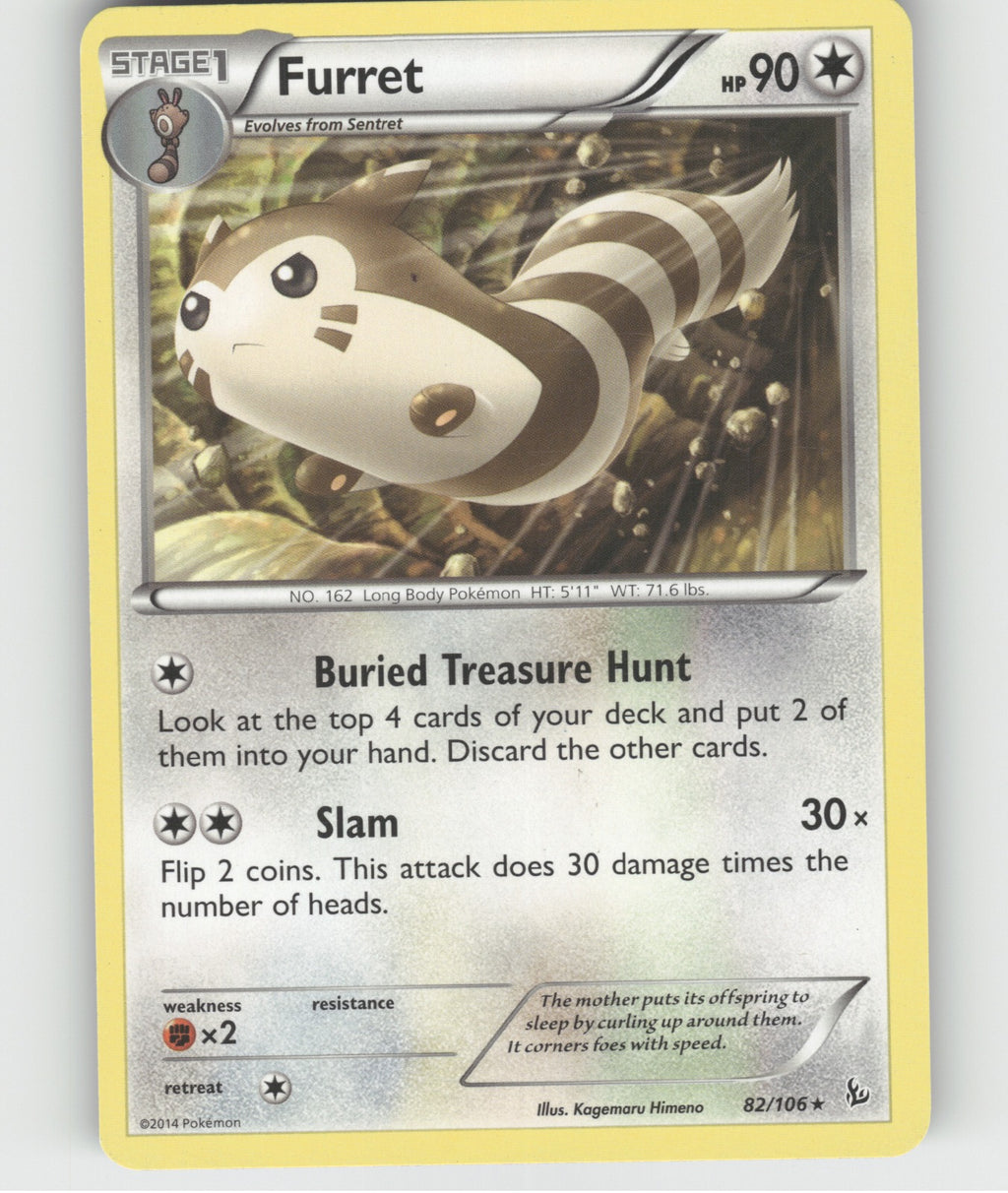 Furret Rare XY - Flashfire 82/106 NM