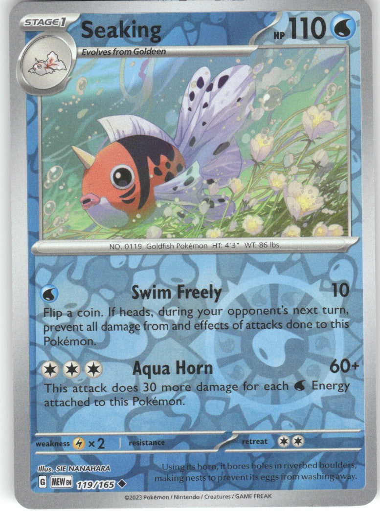 Seaking Reverse Holo Uncommon SV: Scarlet & Violet 151 119/165 NM