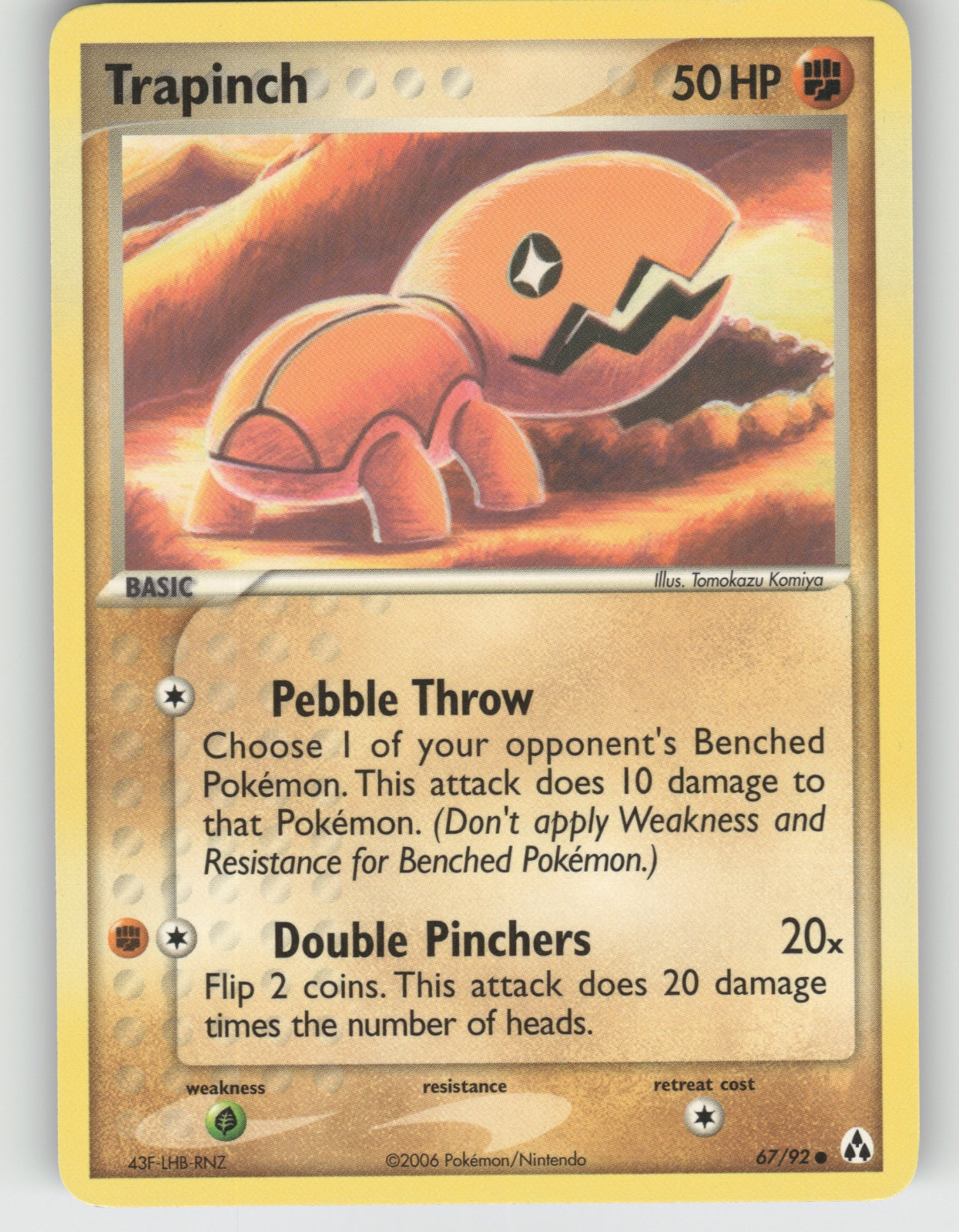 Trapinch Common EX Legend Maker 67/92 NM