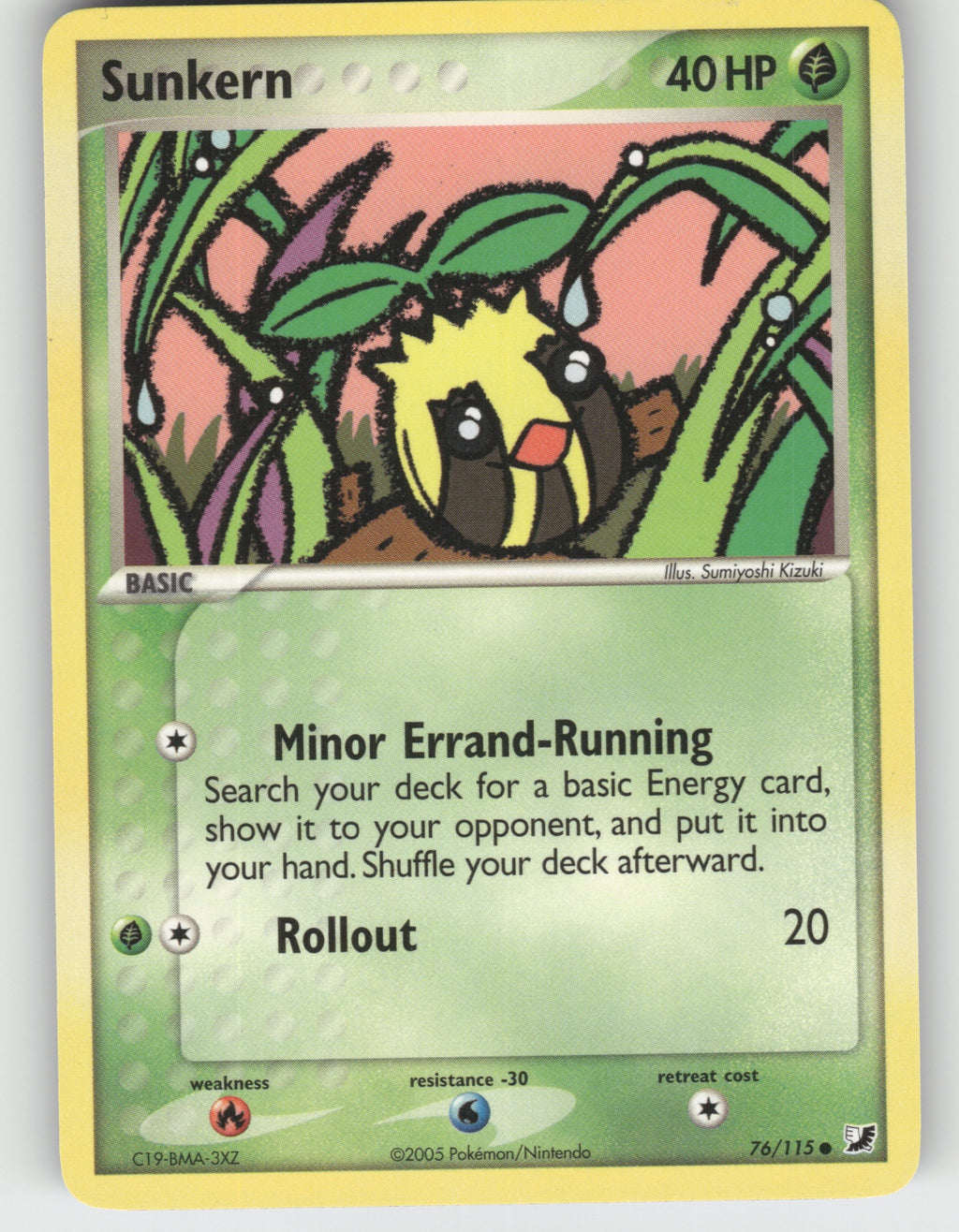 Sunkern Common EX Unseen Forces 76/115 NM