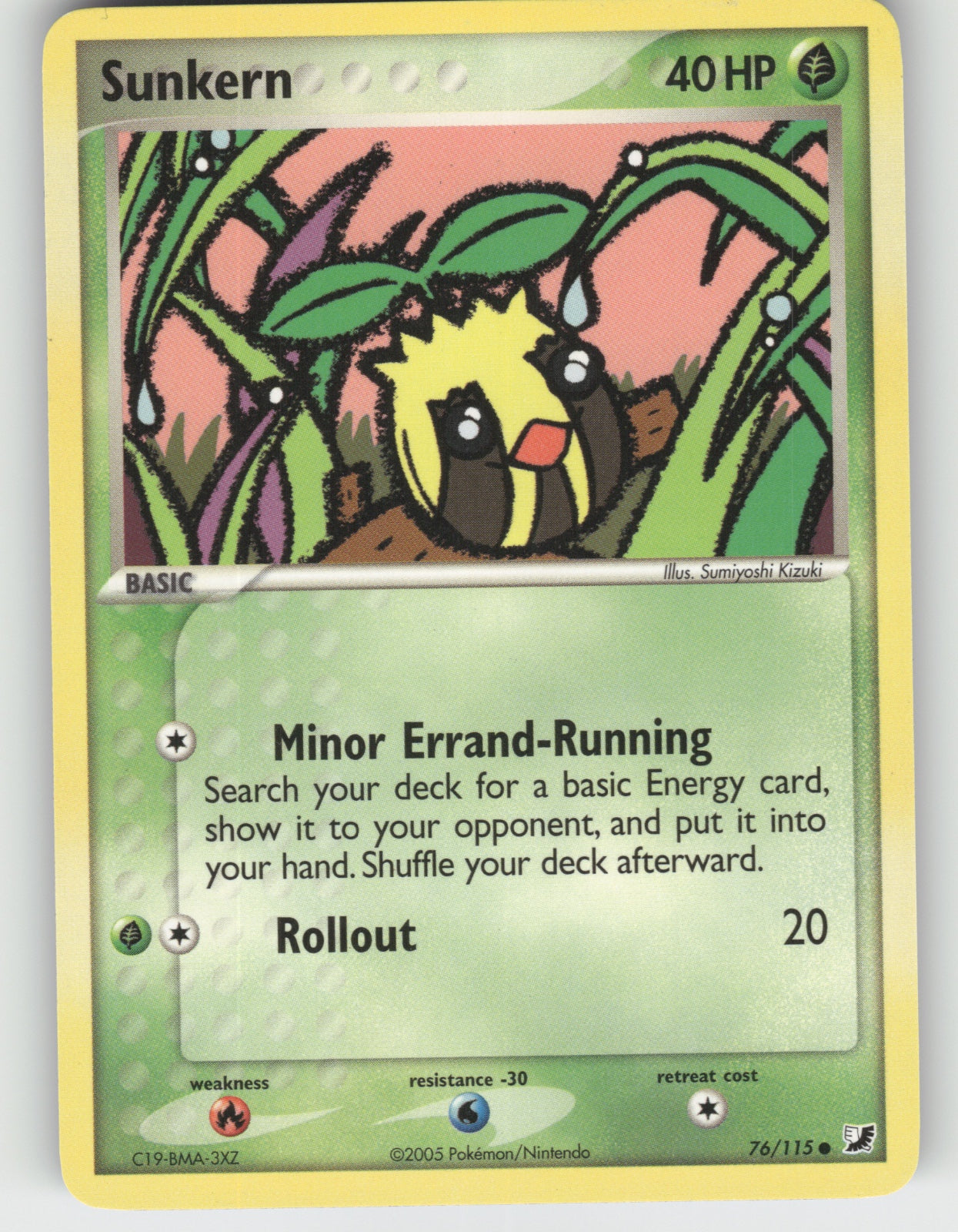 Sunkern Common EX Unseen Forces 76/115 NM