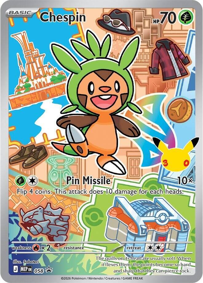 Chespin Holo Promo ME: Mega Evolution Promo 058 NM