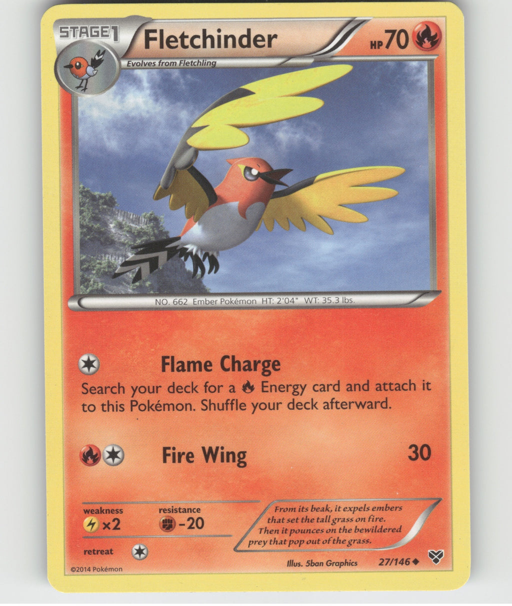 Fletchinder Uncommon XY Base Set 27/146 LP