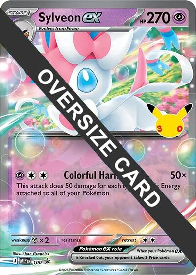 Sylveon ex (30th Celebration) Promo Jumbo Cards 100 NM
