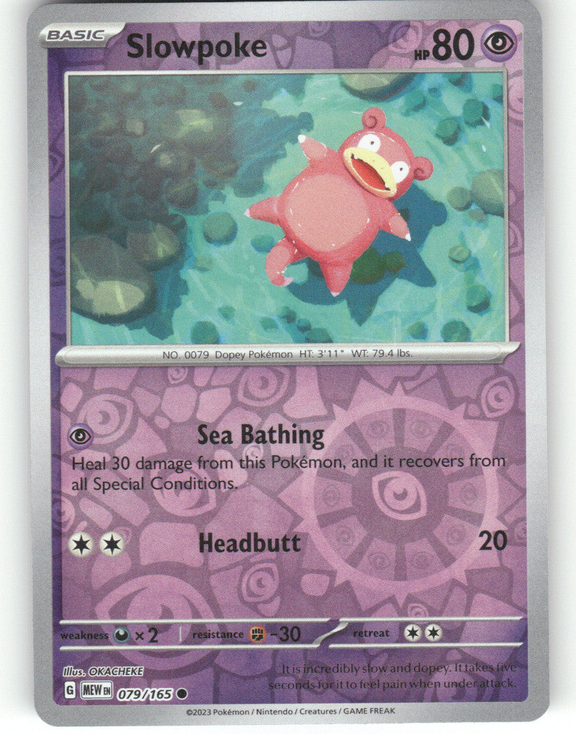 Slowpoke Reverse Holo Common SV: Scarlet & Violet 151 079/165 NM