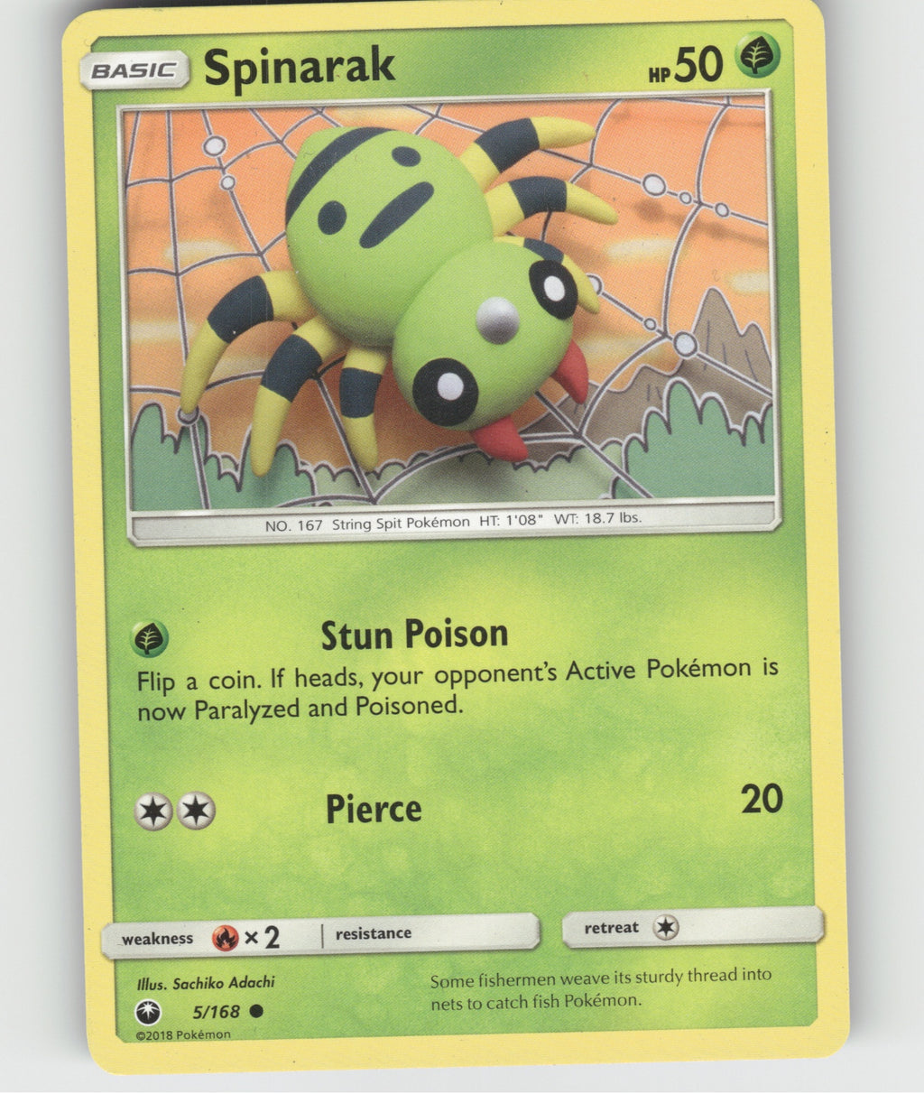 Spinarak Common SM - Celestial Storm 5/168 NM