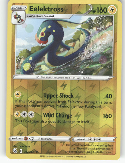Eelektross Reverse Holo Rare SWSH08: Fusion Strike 097/264 NM