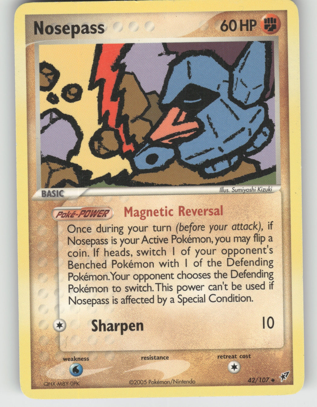 Nosepass Uncommon EX Deoxys 42/107 NM