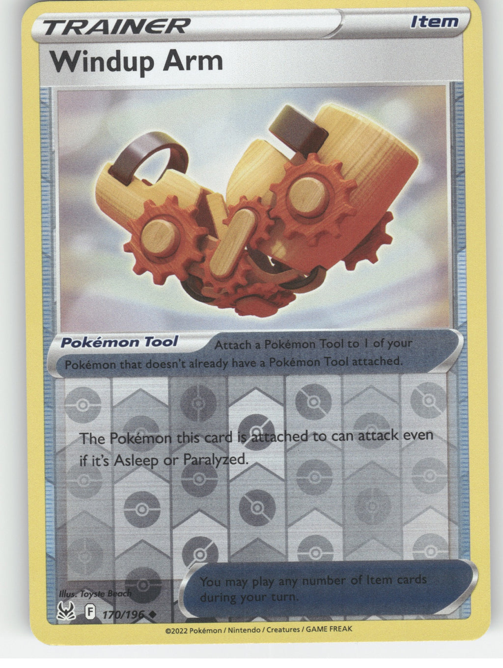 Windup Arm Reverse Holo Uncommon SWSH11: Lost Origin 170/196 NM