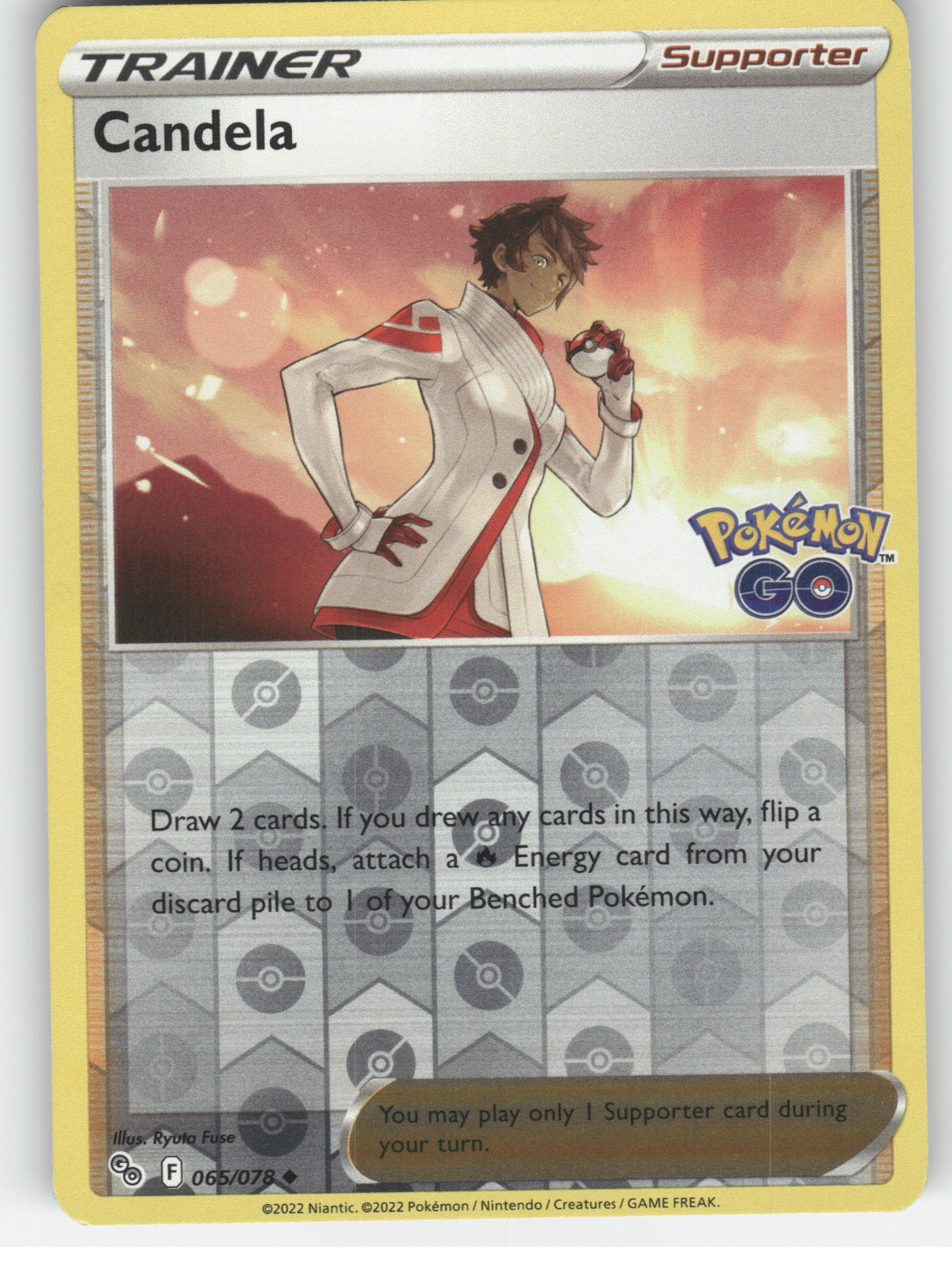 Candela Reverse Holo Uncommon Pokemon GO 065/078 NM