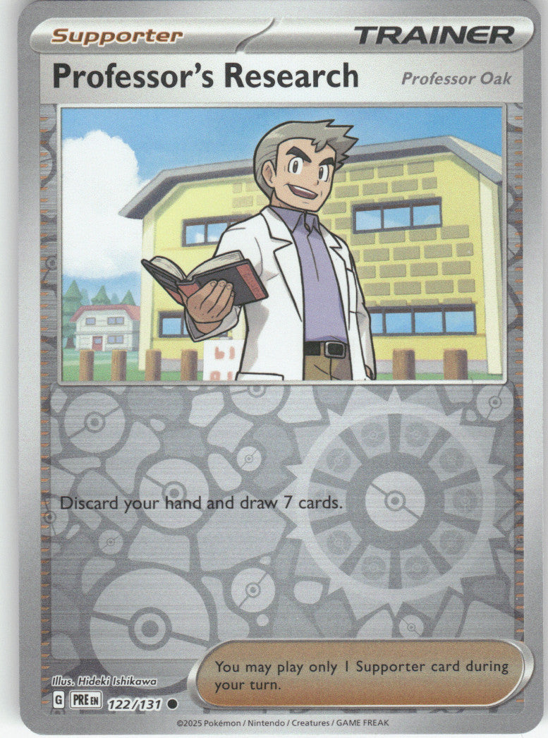 Professor's Research [Professor Oak] Reverse Holo Common SV: Prismatic Evolutions 122/131 NM