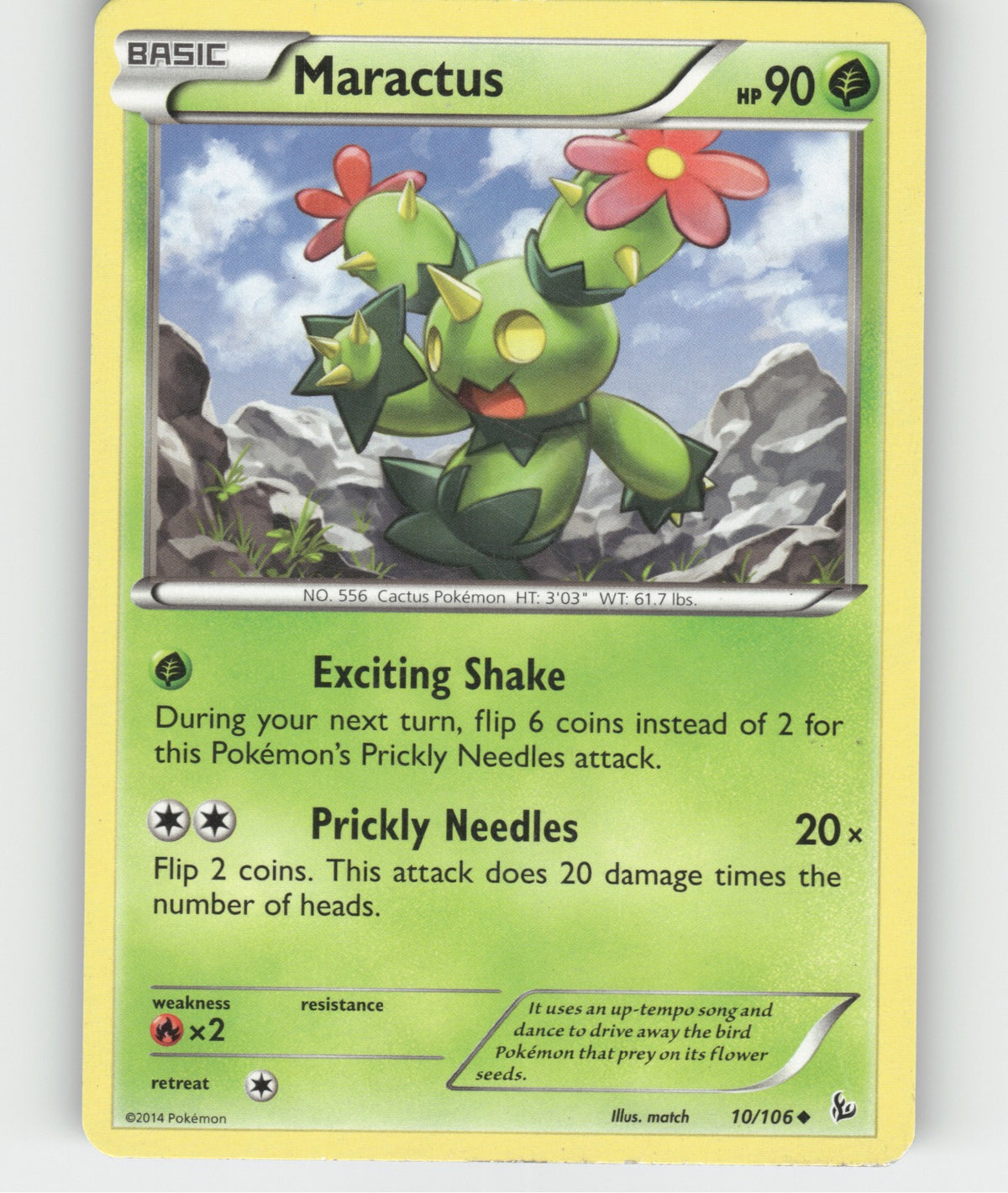 Maractus Uncommon XY - Flashfire 10/106 NM