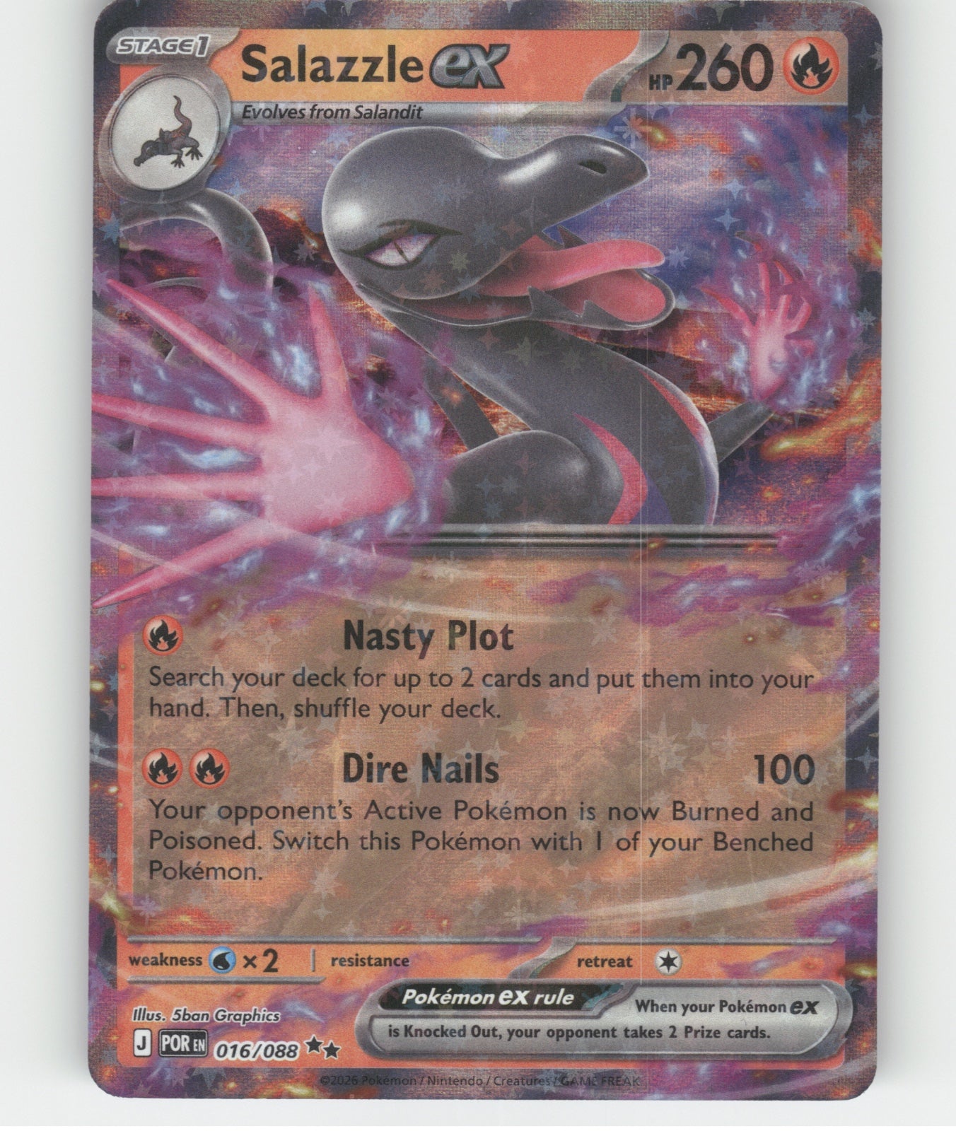 Salazzle ex Holo Double Rare ME03: Perfect Order 016/088 NM