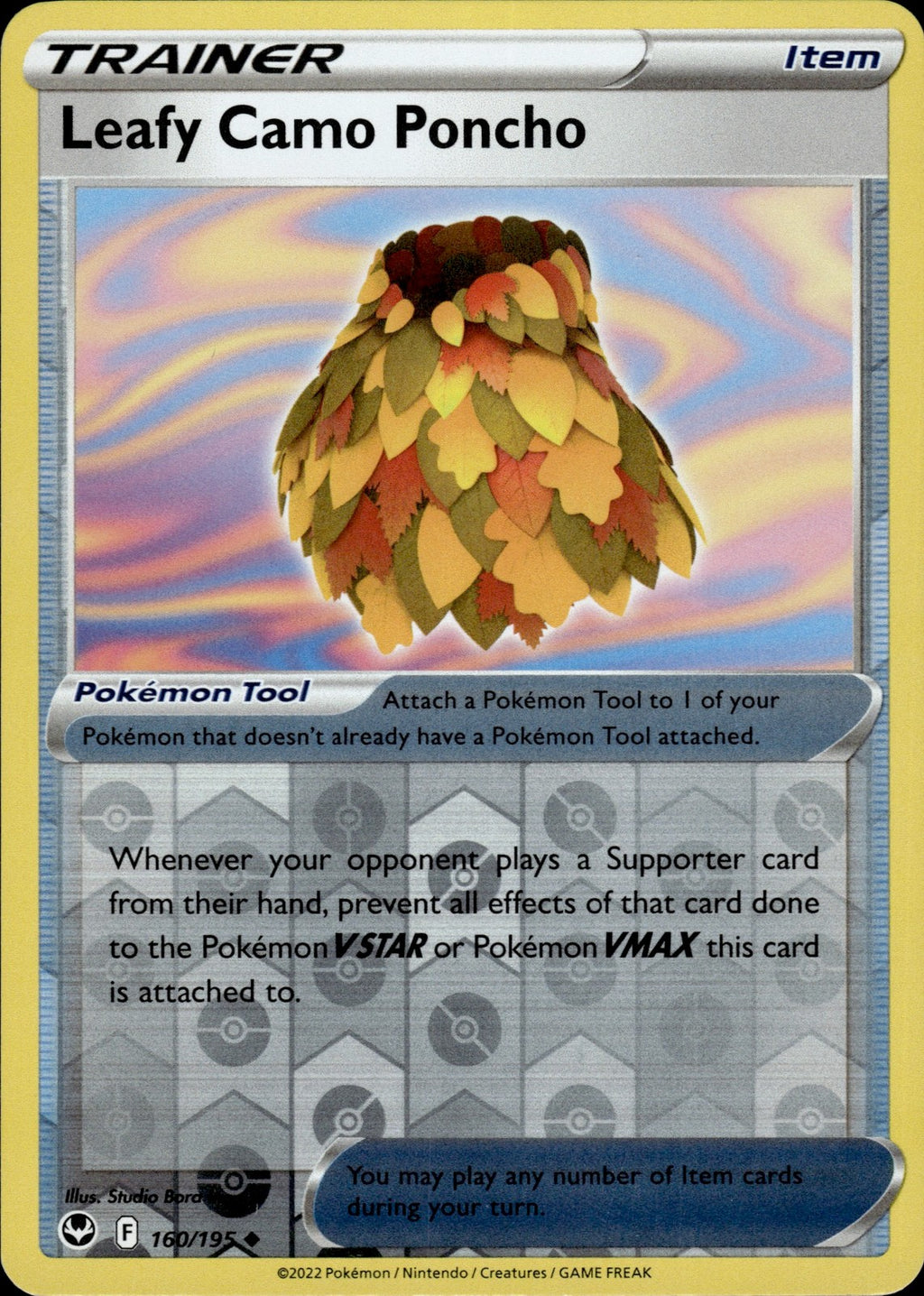 Leafy Camo Poncho Reverse Holo Uncommon SWSH12: Silver Tempest 160/195 NM