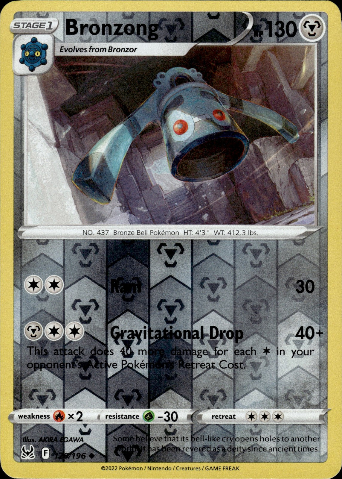Bronzong Reverse Holo Uncommon SWSH11: Lost Origin 126/196 NM