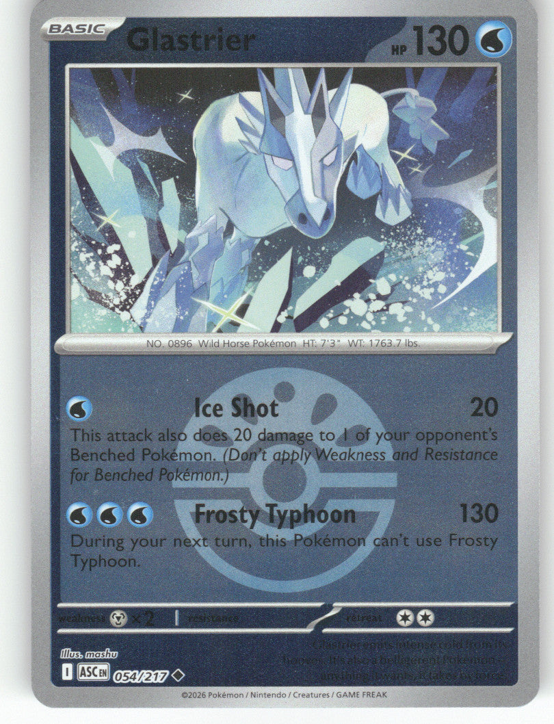 Glastrier (Friend Ball) Reverse Holo Uncommon ME: Ascended Heroes 054/217 NM