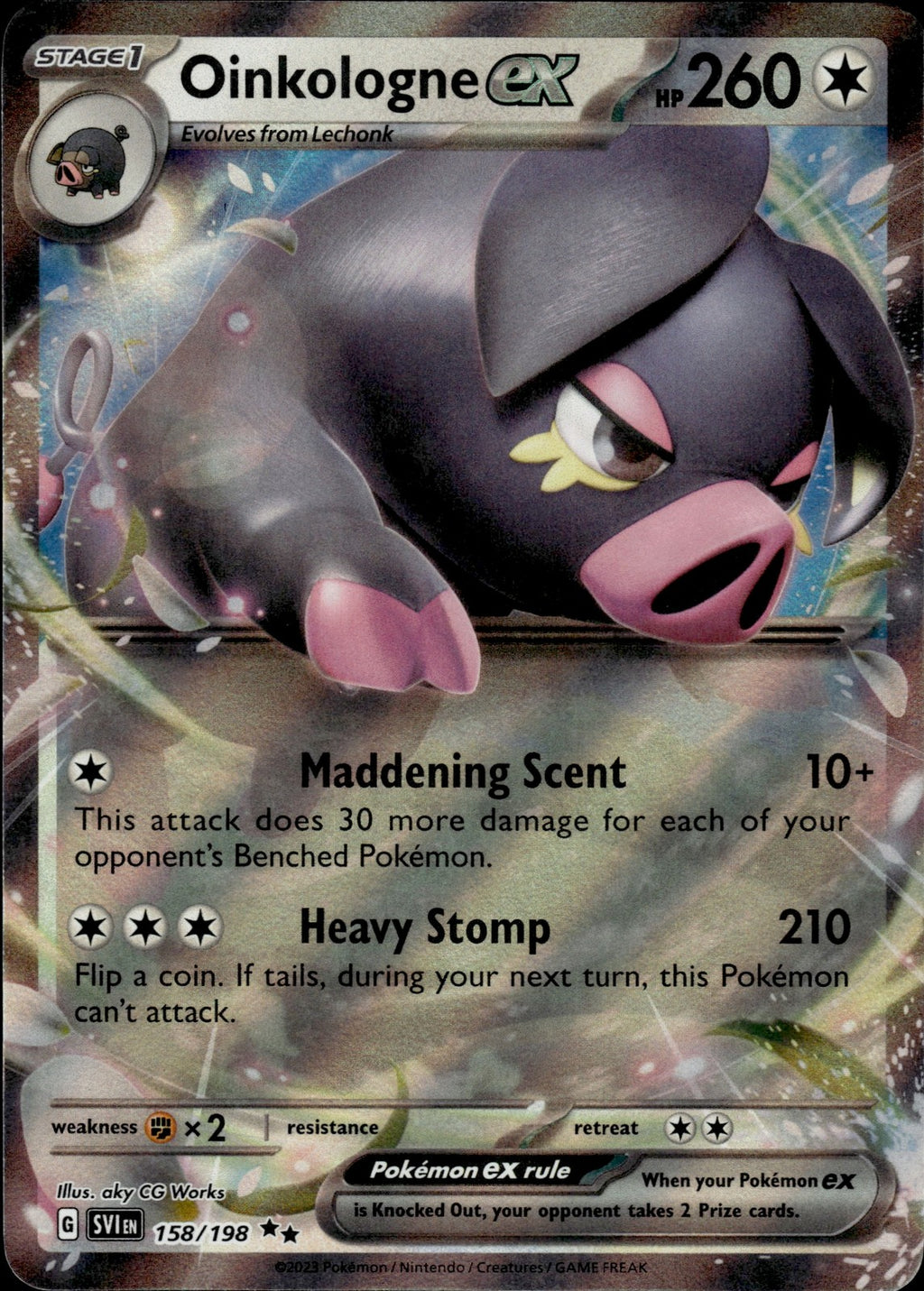 Oinkologne ex Holo Double Rare SV01: Scarlet & Violet Base Set 158/198 NM