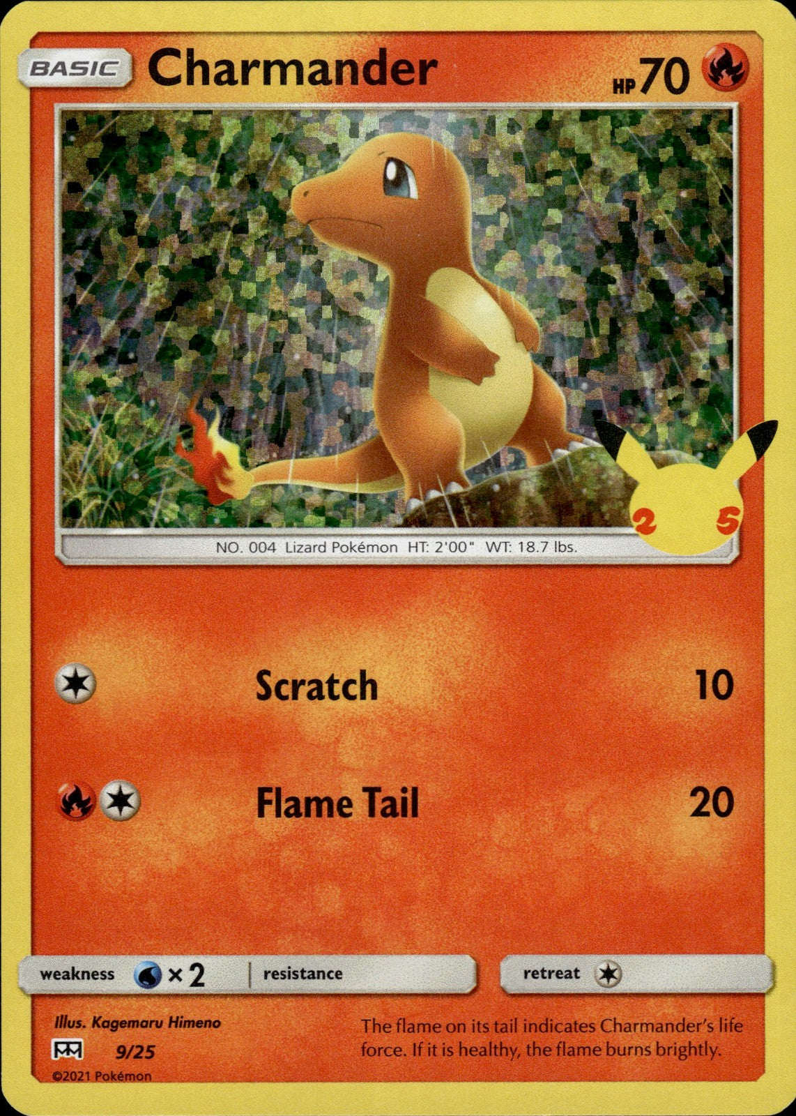 Charmander Holo Promo McDonald's 25th Anniversary Promos 009/025 NM