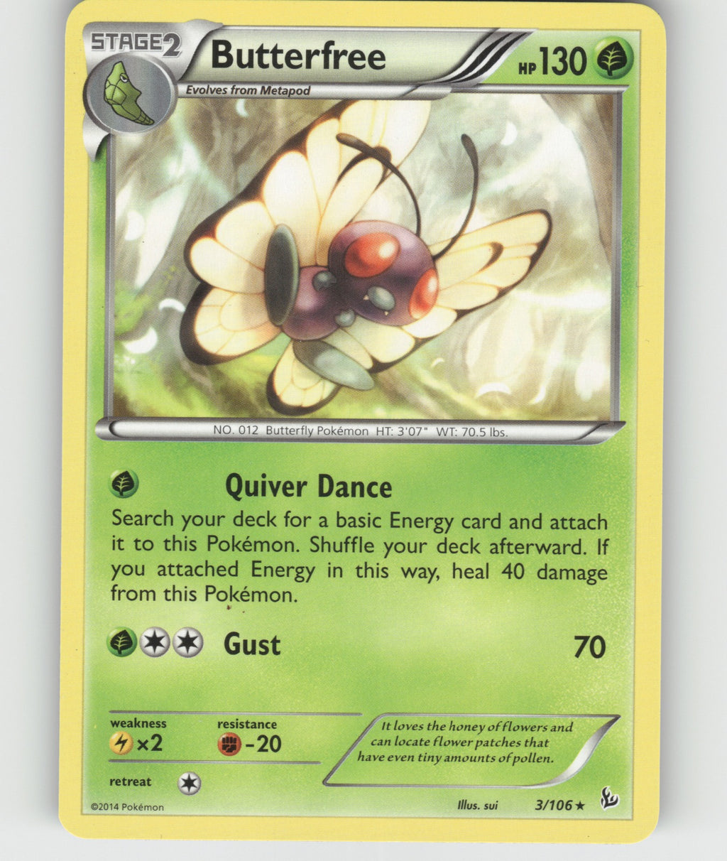 Butterfree Rare XY - Flashfire 3/106 NM