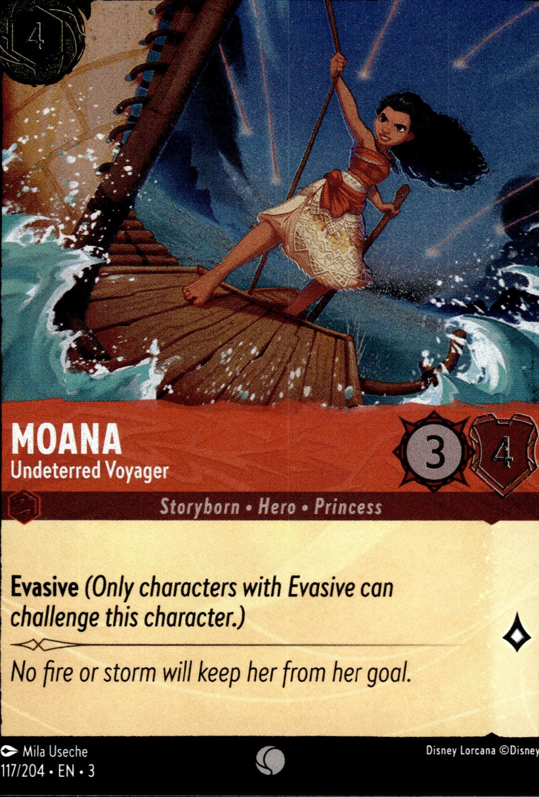 Moana - Undeterred Voyager Cold Foil Common Into the Inklands 117/204 NM