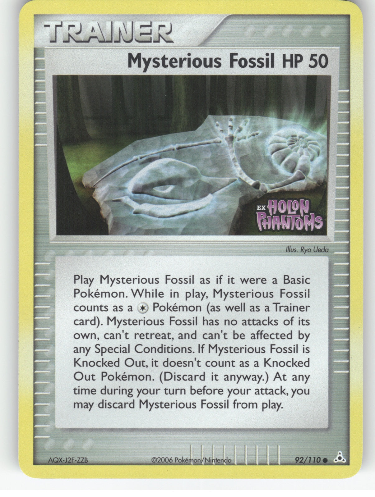 Mysterious Fossil Reverse Holo Common EX Holon Phantoms 92/110 NM
