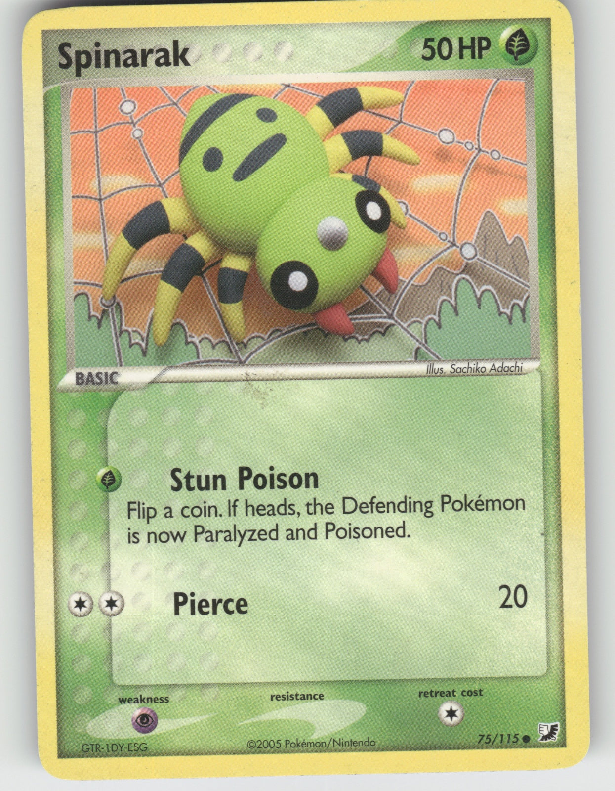 Spinarak Common EX Unseen Forces 75/115 NM