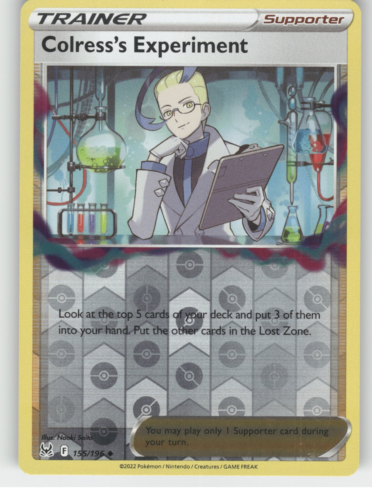 Colress's Experiment Reverse Holo Uncommon SWSH11: Lost Origin 155/196 NM