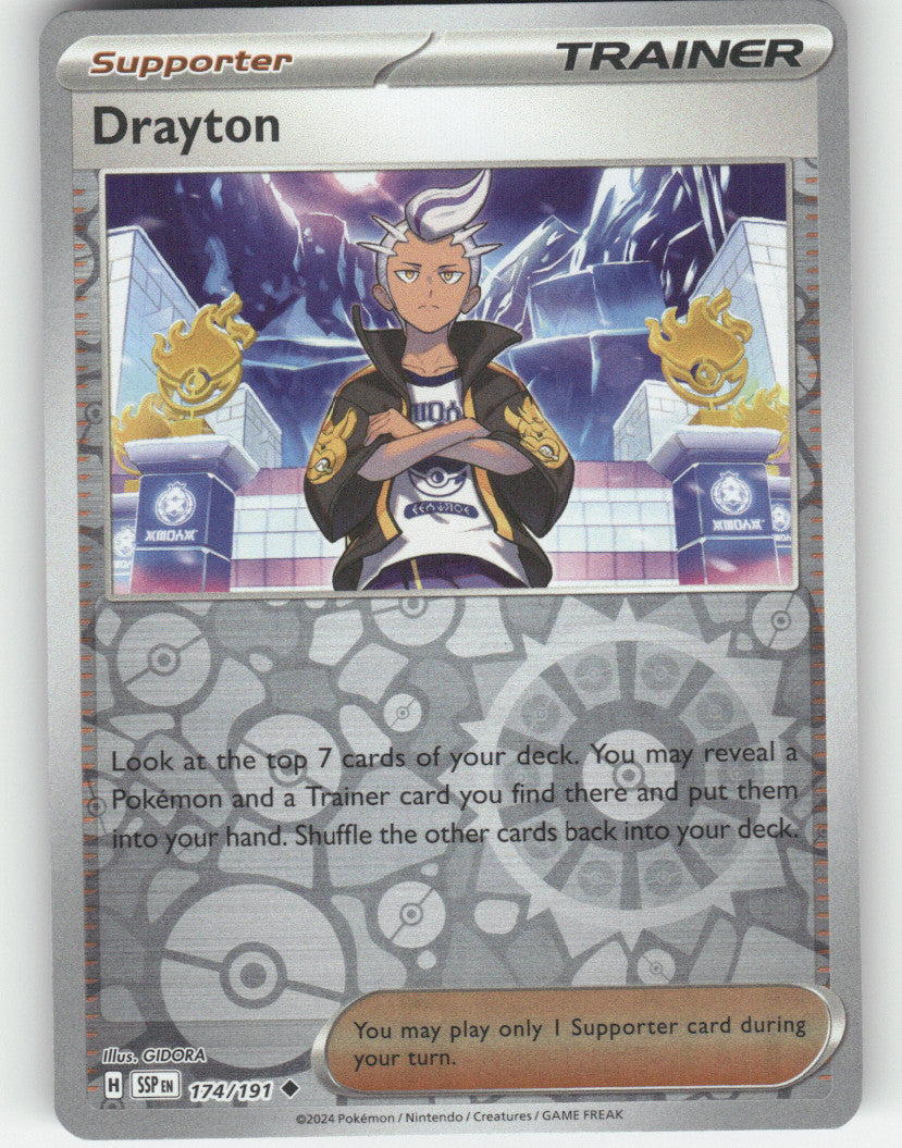 Drayton Reverse Holo Uncommon SV08: Surging Sparks 174/191 NM