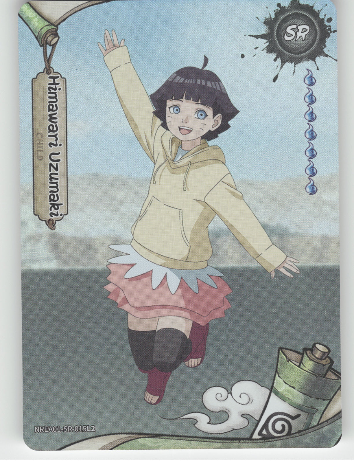 Himawari Uzumaki Base SR Earth Scroll Series 1 015L2 NM front