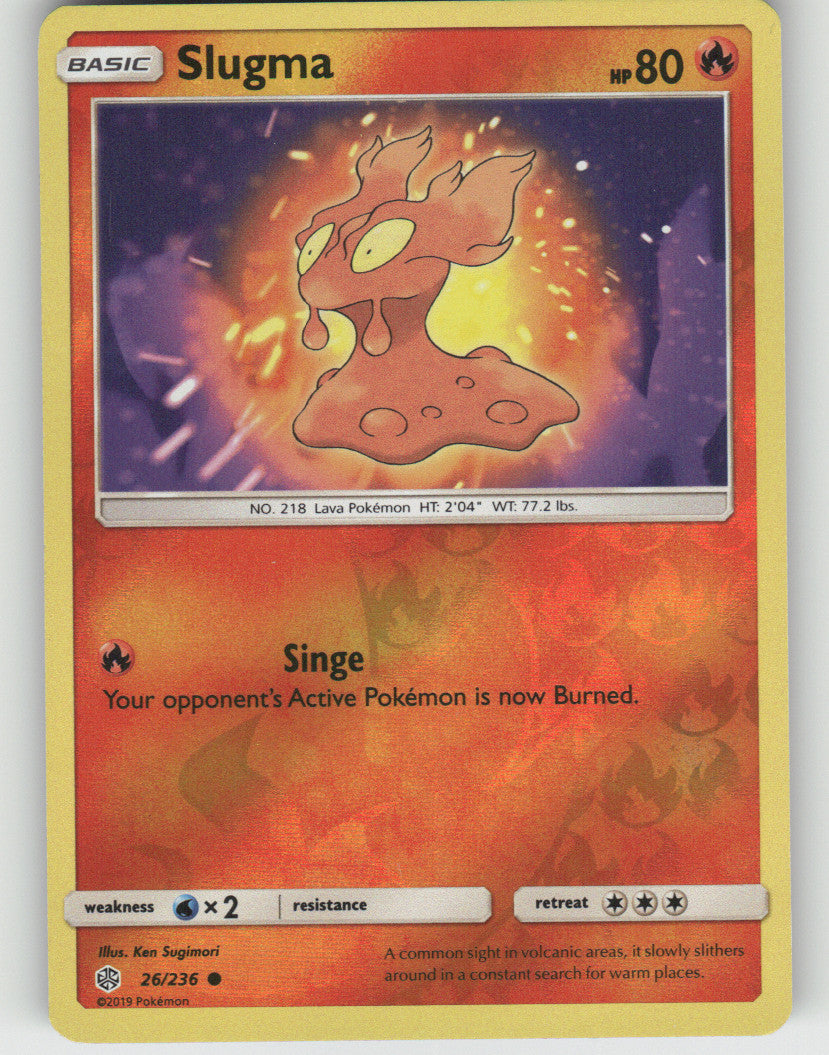 Slugma Reverse Holo Common SM - Cosmic Eclipse 26/236 NM