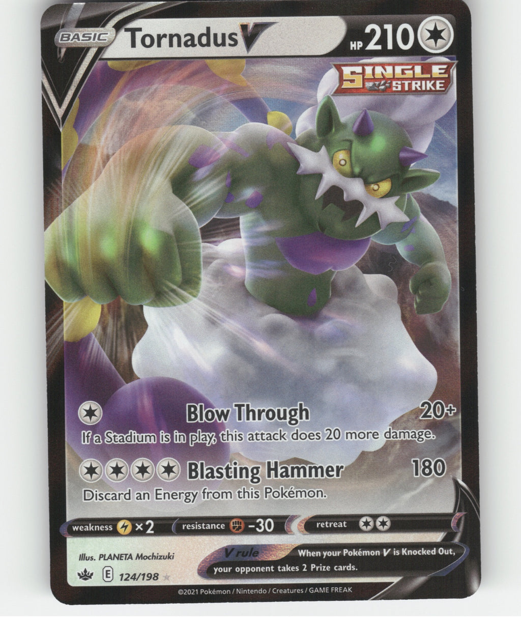 Tornadus V Holo Ultra Rare SWSH06: Chilling Reign 124/198 NM