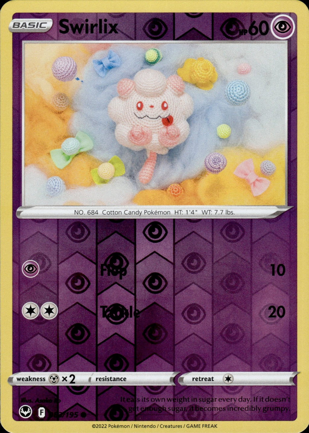 Swirlix Reverse Holo Common SWSH12: Silver Tempest 083/195 NM