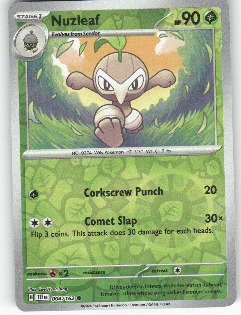 Nuzleaf Reverse Holo Common SV05: Temporal Forces 004/162 NM