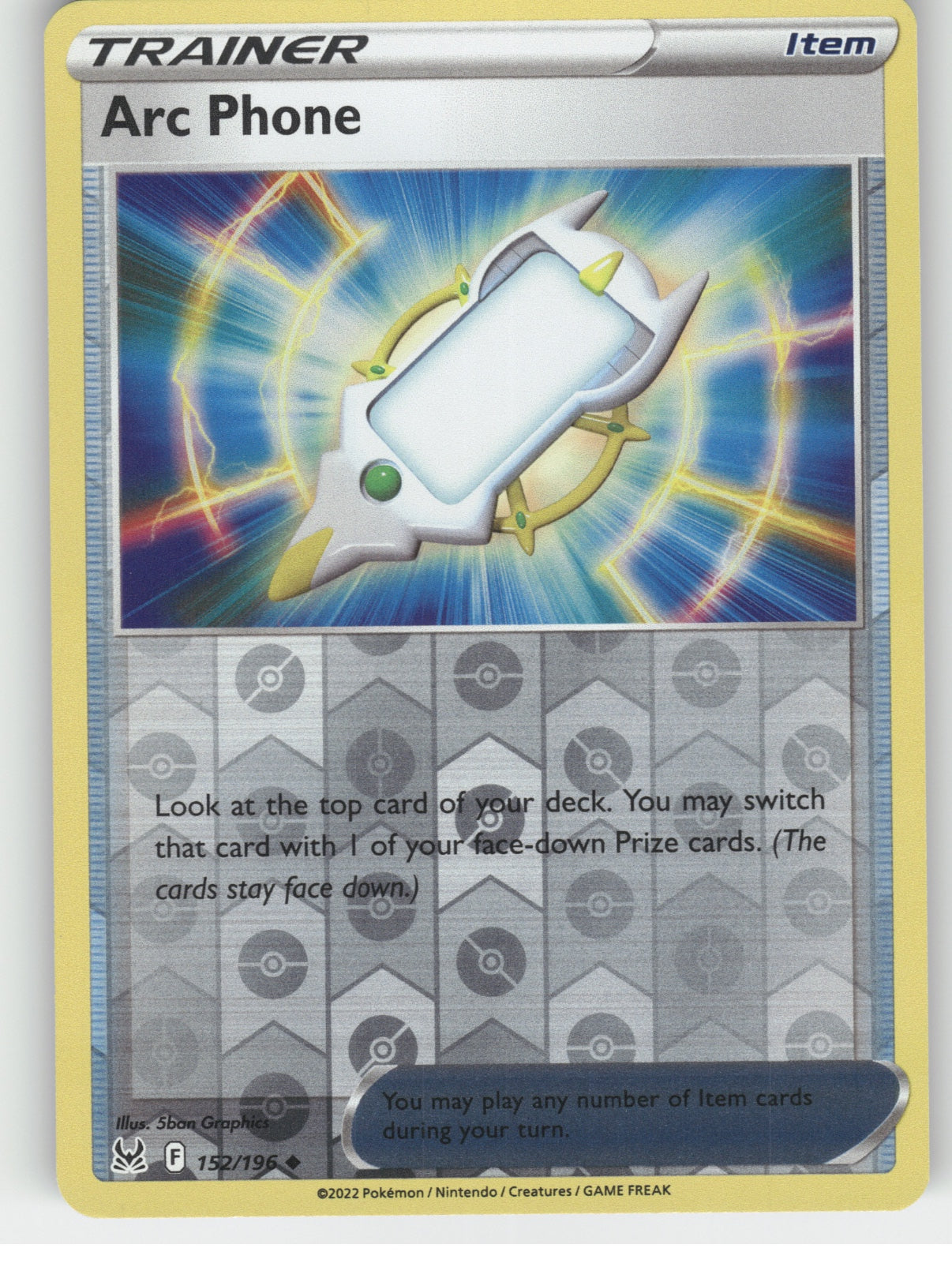 Arc Phone Reverse Holo Uncommon SWSH11: Lost Origin 152/196 NM