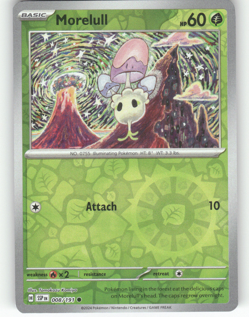 Morelull Reverse Holo Common SV08: Surging Sparks 008/191 NM